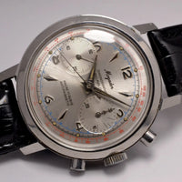 MONTRE CHRONOGRAPHE SUISSE MOGADOR ACIER LANDERON 1960 VINTAGE WATCH
