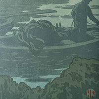 Rivière henri lithographie originale 1900