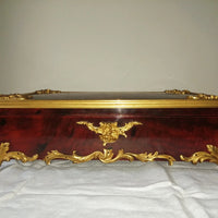 Coffret de table placage écailles style Louis XV Signé Rischmann Pau