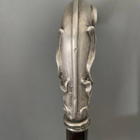 Lucien GAILLARD ancienne canne pommeau en argent massif