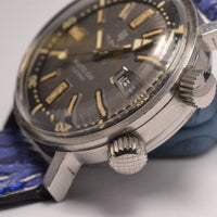 MONTRE ANCIENNE LIP NAUTIC SKI COMPRESSOR R184 1967 FRENCH STAINLESS STEEL WATCH
