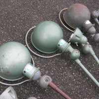 Lot x3 ancienne lampe jielde atelier usine industriel