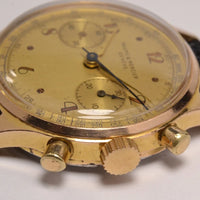 MONTRE CHRONOGRAPHE SUISSE BAUME & MERCIER GENEVE 1960 VINTAGE WATCH