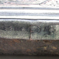 Icône ancienne de l'empire russe en argent massif et bois peint à la main, 28x24cm, circa 1880