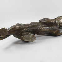 Statuette en bronze tigre rampant