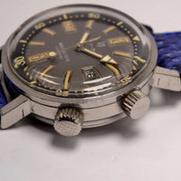 MONTRE ANCIENNE LIP NAUTIC SKI COMPRESSOR R184 1967 FRENCH STAINLESS STEEL WATCH