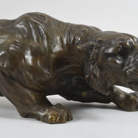 Statuette en bronze tigre rampant