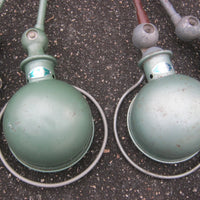 Lot x3 ancienne lampe jielde atelier usine industriel