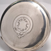 MONTRE GOUSSET ARGENT 3 AIGUILLES 12H ET 24H VINTAGE 1890 POCKET WATCH