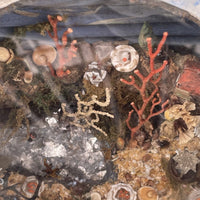 Diorama Verre filé Nevers 19è XIXè Art populaire Paysage Animaux Curiosité Rare