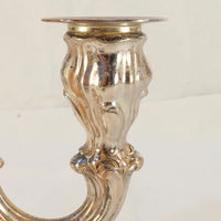 Bougeoir candelabres en argent massif 925 d'epoque 19eme