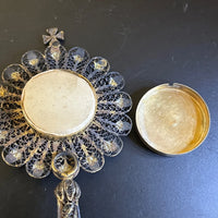 Rarissime monstrance reliquaire de Saint Jean Baptiste en forme d'ostensoir
