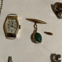 Lots de bijoux anciens en or 18 k et argent massif