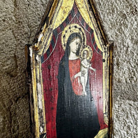 Tableau Ancien Vierge à l’Enfant Jésus Peinture Religieuse Retable Renaissance