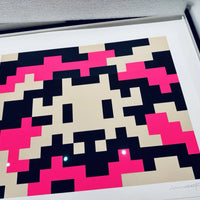 Invader camo m-3c-m3 lithographie signée – édition limitée