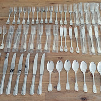 Partie de ménagère Christofle Chinon en métal argenté 60 pièces