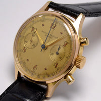 MONTRE CHRONOGRAPHE SUISSE BAUME & MERCIER GENEVE 1960 VINTAGE WATCH