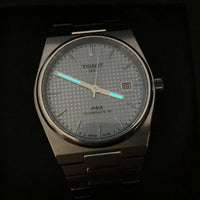 Montre Tissot PRX Powermatic 80 automatique cadran bleu Tiffany bracelet acier