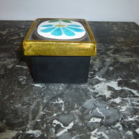 Belle boite coffret bijoux Céramique Emaillée Dorée Mithé Espelt 70 Era Lembo