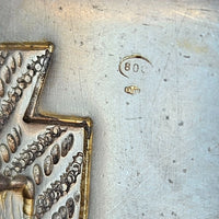 Calice italien en argent massif et restes de dorure vermeil