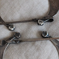 Ancienne paire de fibules berbère argent massif poinçons