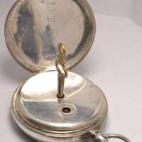 MONTRE GOUSSET ARGENT 3 AIGUILLES 12H ET 24H VINTAGE 1890 POCKET WATCH