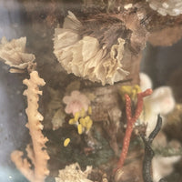 Diorama Verre filé Nevers 19è XIXè Art populaire Paysage Animaux Curiosité Rare
