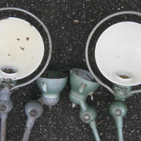 Lot x3 ancienne lampe jielde atelier usine industriel