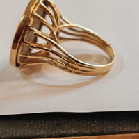 Bague ancienne en or jaune 18 carats avec un Napoléon