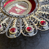 Rarissime monstrance reliquaire de Saint Jean Baptiste en forme d'ostensoir