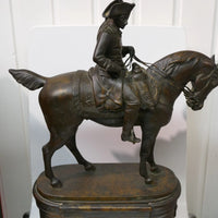 Sculpture ancienne en bronze de Rudolf Kaesbach (1873-1955). Napoléon à cheval