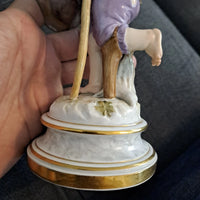 Ancien Sujet Sculpture Ange Statue Porcelaine Meissen Germany 18ème 19ème