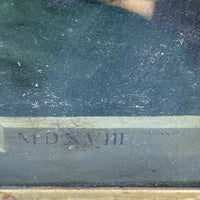 Tableau Ancien Huile Portrait Joueur de Violon Homme Renaissance Raphael XIXe
