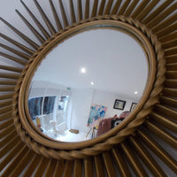 MIROIR OEIL SORCIERE VINTAGE SIGNE CHATY VALLAURIS POILLERAT SUNBURST MIRROR XX