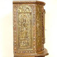 Tabernacle cuivre repoussé Saint Germain orthodoxe byzantin Croisade XIXème