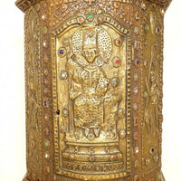 Tabernacle cuivre repoussé Saint Germain orthodoxe byzantin Croisade XIXème