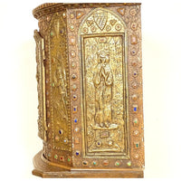 Tabernacle cuivre repoussé Saint Germain orthodoxe byzantin Croisade XIXème