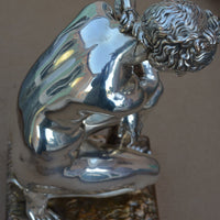 Sculpture en bronze argenté aphrodite