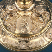 Calice Baroque Ancien Et Patène En Argent Doré 1836