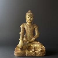 Statue de Bouddha thaïlandaise en position de méditation Dhyana Mudra