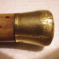 Canne ancienne pommeau or 18k poinçon tête d'aigle