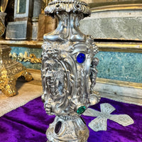Ciboire en argent, modèle cathédrale