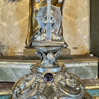 Ciboire en argent, modèle cathédrale