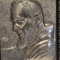 Image sacrée de Padre Pio en argent 925, pièce authentique