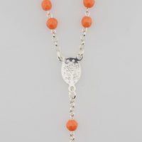 Chapelet en Argent Massif et Perles de Corail