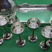 Ancien service à liqueur en argent massif