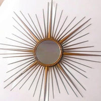 Grand miroir soleil vintage signé Chaty Vallauris