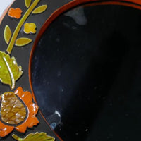 Miroir mural vintage retable en céramique émaillée
