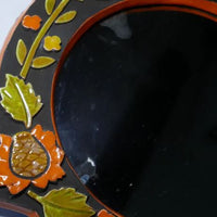 Miroir mural vintage retable en céramique émaillée