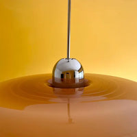 Lampe suspension OVNI emblématique de l'ère spatiale Harvey Guzzini des années 1970